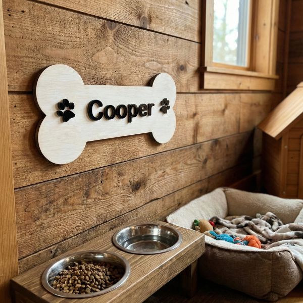 Laser Cut Name Sign | Custom Wooden Pet Name Plaque