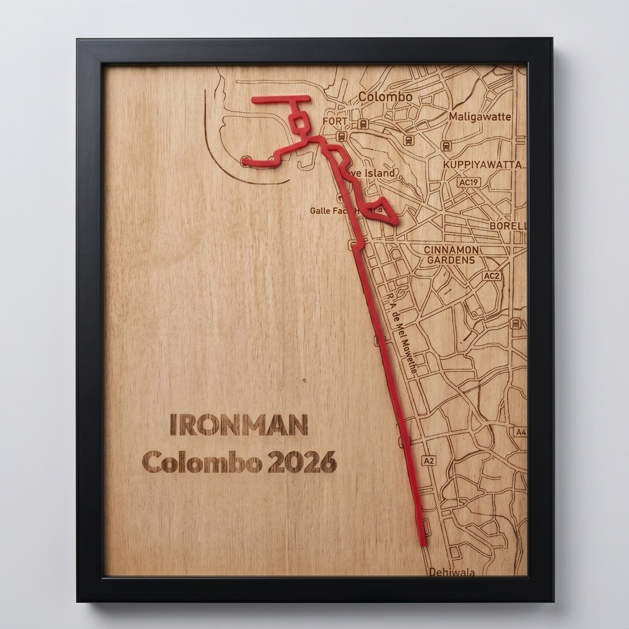 Finisher Race Map Plaque