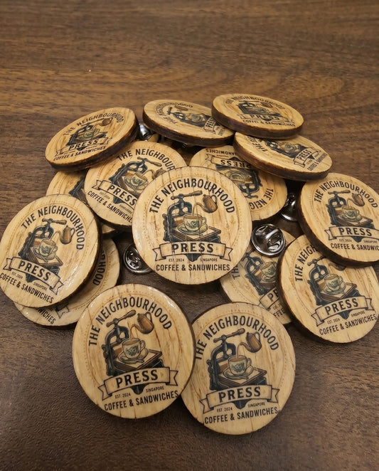 Custom Wooden Logo Pins